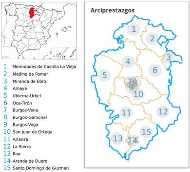 Arciprestazgos de la diócesis de Burgos