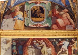 Mural derecho en Biblioteca del Mº de El Escorial