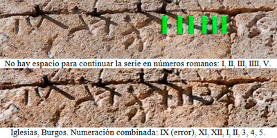 Iglesias, Burgos. Numeración combinada
