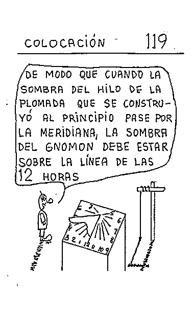 Colocación 03 del reloj horizontal